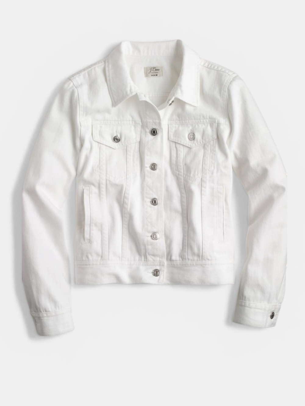J. Crew Denim Jacket in White | Women's Size Small